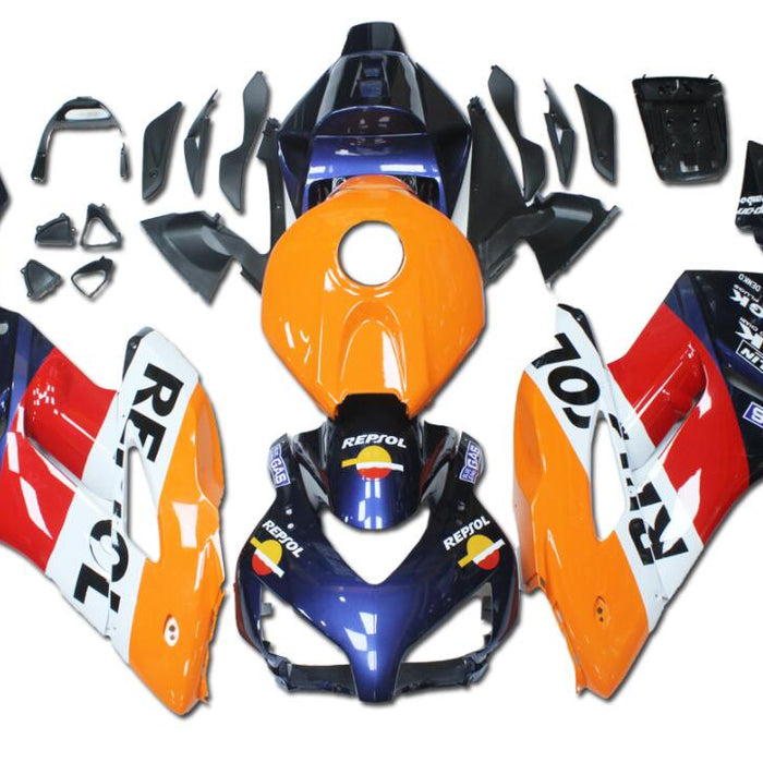 NT Aftermarket Injection ABS Plastic Fairing Fit for CBR1000RR 2004-2005 Blue Orange N154