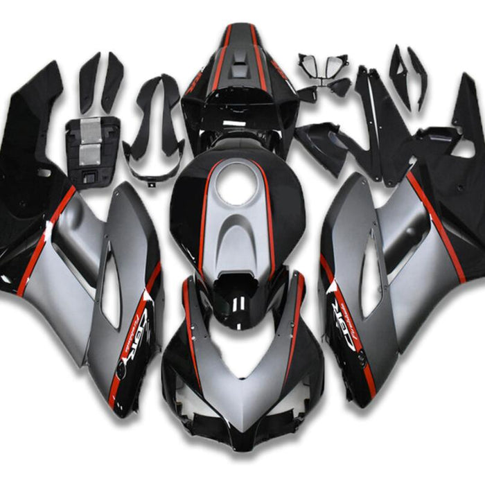 US STOCK NT Aftermarket Injection ABS Plastic Fairing Fit for CBR1000RR 2004-2005 Black Gray Red N155 Available in CA