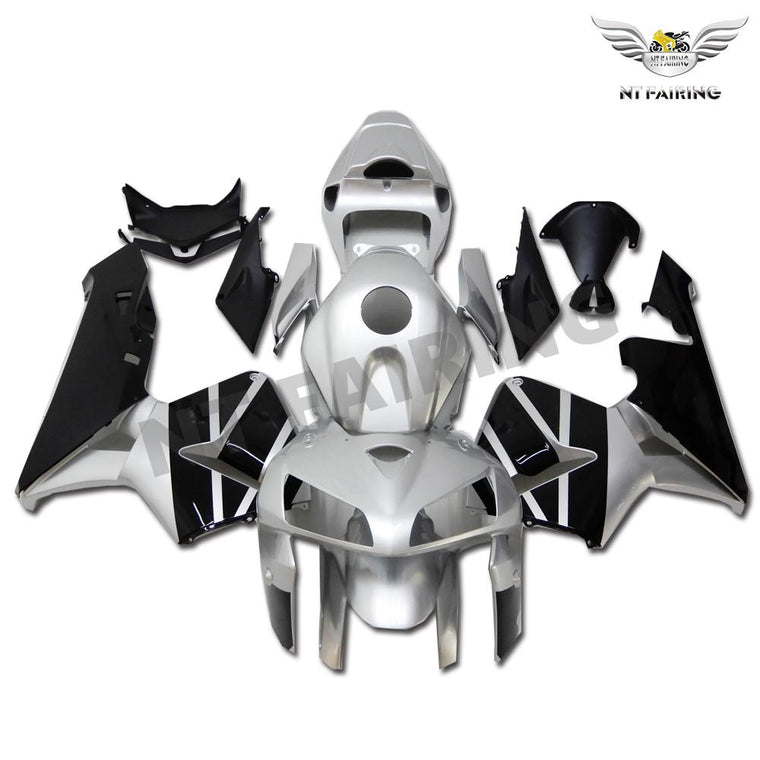 NT Fairing Fit for Honda 2005-2006 CBR600RR N011- Silver Black | ABS Injection