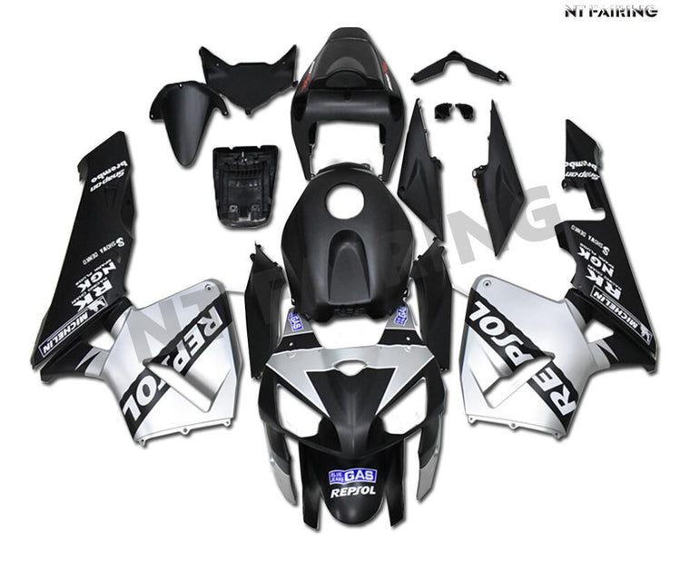 NT Fairing Fit for Honda 2005-2006 CBR600RR N077- Silver Black | ABS Injection