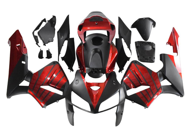 NT Fairing Fit for Honda 2005-2006 CBR600RR N131- Matte Black Red | ABS Injection