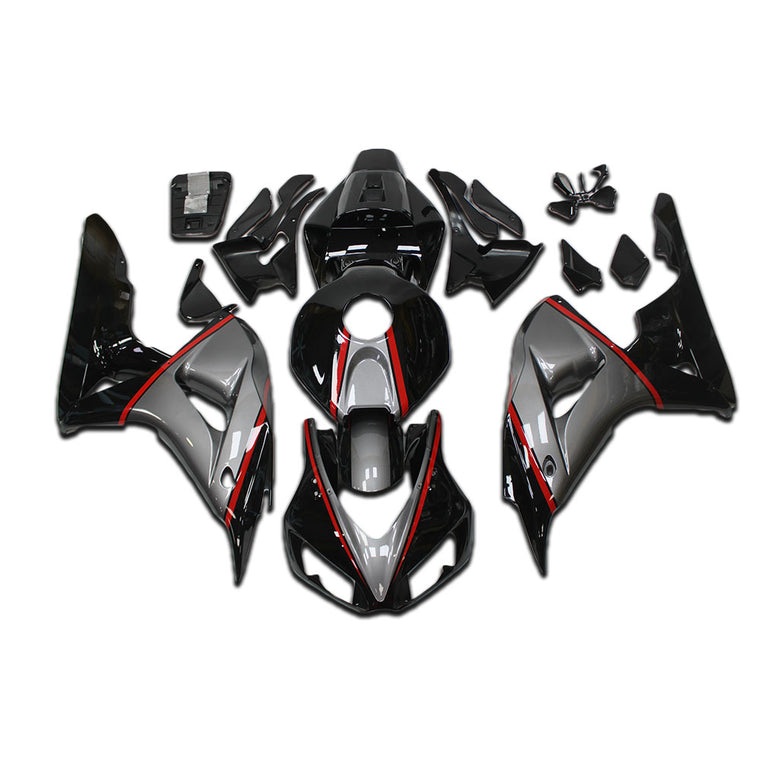 NT Fairing Fit for Honda 2006-2007 CBR1000RR N0135- Silver Gray Red | ABS Injection