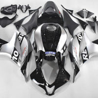 US STOCK NT Aftermarket Injection ABS Plastic Fairing Fit for CBR600RR 2007-2008 Silver Black N108 Available in TX
