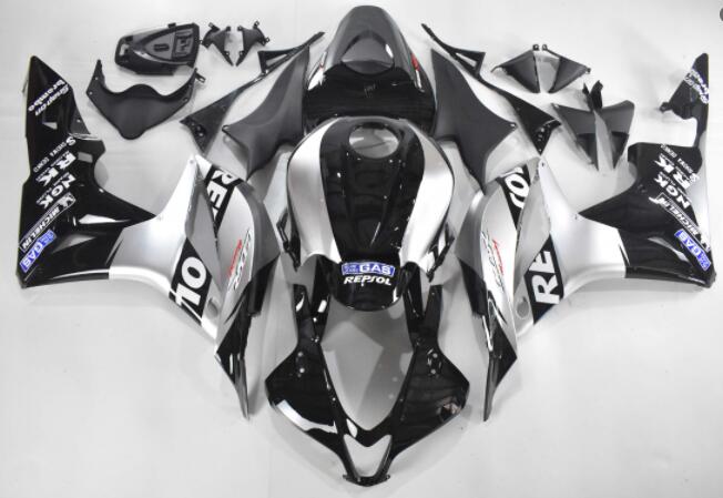 NT Fairing Fit for Honda 2007-2008 CBR600RR N108- Silver Black | ABS Injection