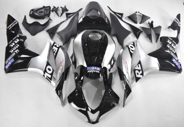 US STOCK NT Aftermarket Injection ABS Plastic Fairing Fit for CBR600RR 2007-2008 Silver Black N108 Available in TX