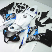 US STOCK NT Aftermarket Injection ABS Plastic Fairing Fit for CBR600RR 2007-2008 Black White Blue N059 Available in CA