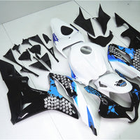 US STOCK NT Aftermarket Injection ABS Plastic Fairing Fit for CBR600RR 2007-2008 Black White Blue N059 Available in CA