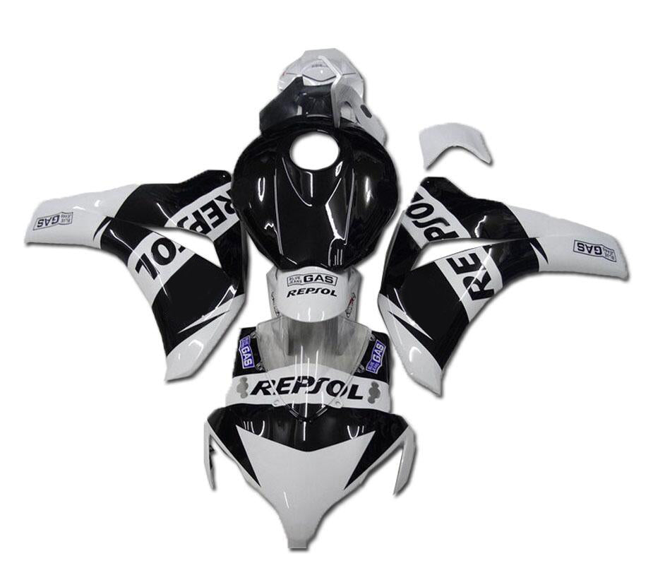 NT Fairing Fit for Honda 2008-2011 CBR1000RR N007- White Black | ABS Injection, US Stock