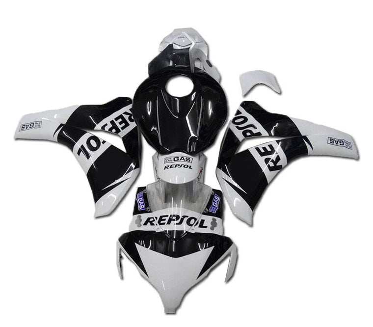 US STOCK NT Aftermarket Injection ABS Plastic Fairing Fit for CBR1000RR 2008-2011 White Black N007 Available in CA