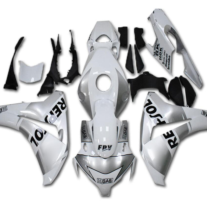 US STOCK NT Injection Mold White Silver Fairing Fit for Honda 2008-2011 CBR1000RR N023 Available in CA
