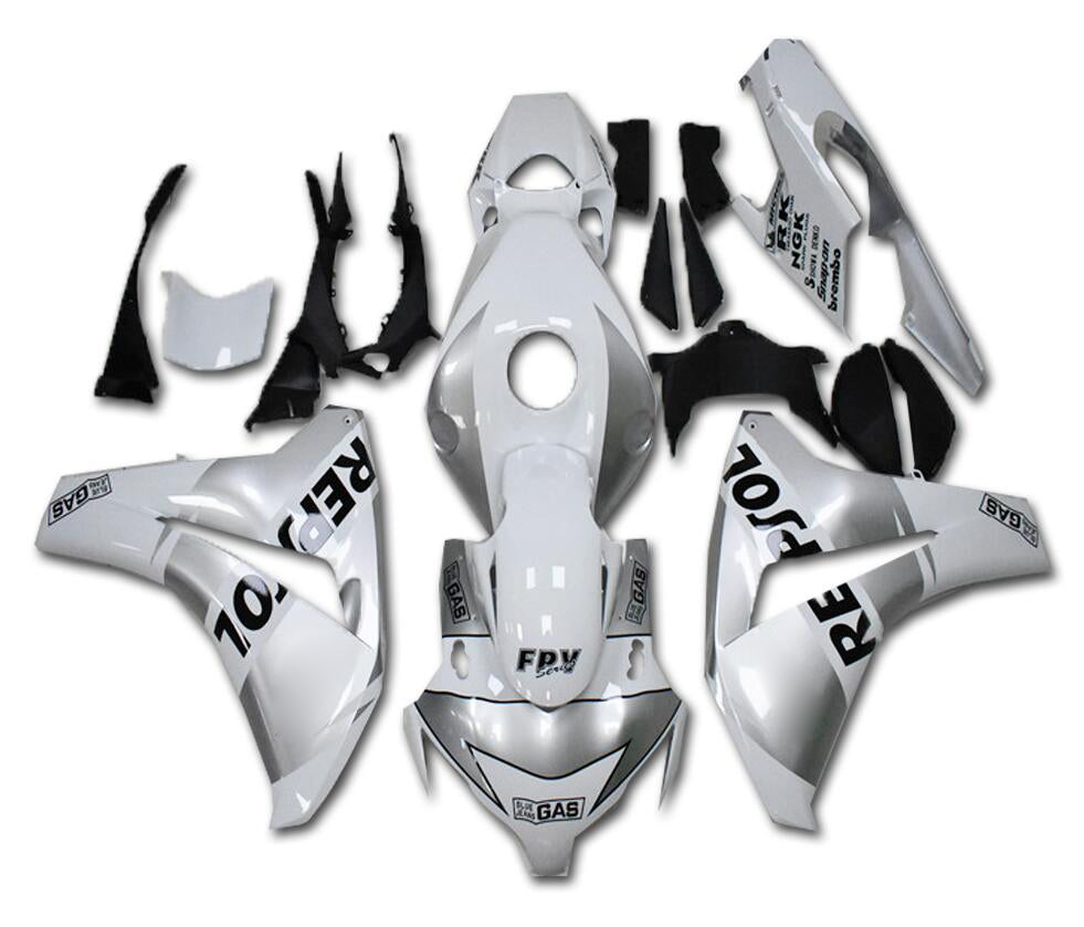 NT Fairing Fit for Honda 2008-2011 CBR1000RR N023- White Silver | ABS Injection, US Stock