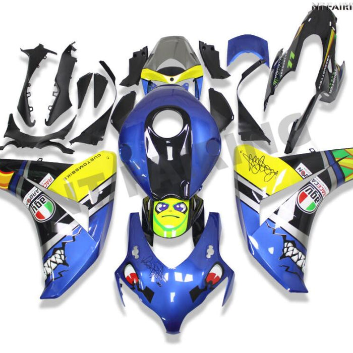 NT Aftermarket Injection ABS Plastic Fairing Fit for CBR1000RR 2008-2011 Blue Shark N126