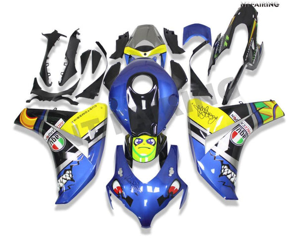 NT Aftermarket Injection ABS Plastic Fairing Fit for CBR1000RR 2008-2011 Blue Shark N126