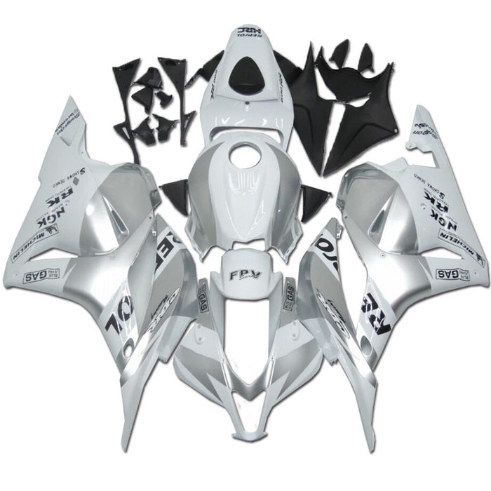 NT Aftermarket Injection ABS Plastic Fairing Fit for CBR600RR 2009-2012 Silver White N030