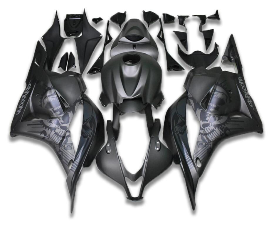 US STOCK NT Aftermarket Injection ABS Plastic Fairing Fit for CBR600RR 2009-2012 Gray Black Graffiti N033 Available in CA