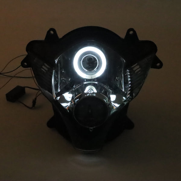 Front Motorcycle Headlight HALO Red Angel Eye Fit  2006-2007 GSXR600/750 K6