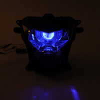 Front Motorcycle Headlight HALO Blue Angel Eye Fit  K4 2004-2005 GSXR 600 750