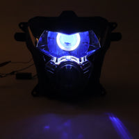 Front Motorcycle Headlight HALO Blue Angel Eye Fit  K4 2004-2005 GSXR 600 750