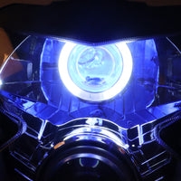 Front Motorcycle Headlight HALO Blue Angel Eye Fit  K4 2004-2005 GSXR 600 750