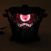 Front Motorcycle Headlight HALO Red Angel Eye Fit  K4 2004-2005 GSXR 600 750