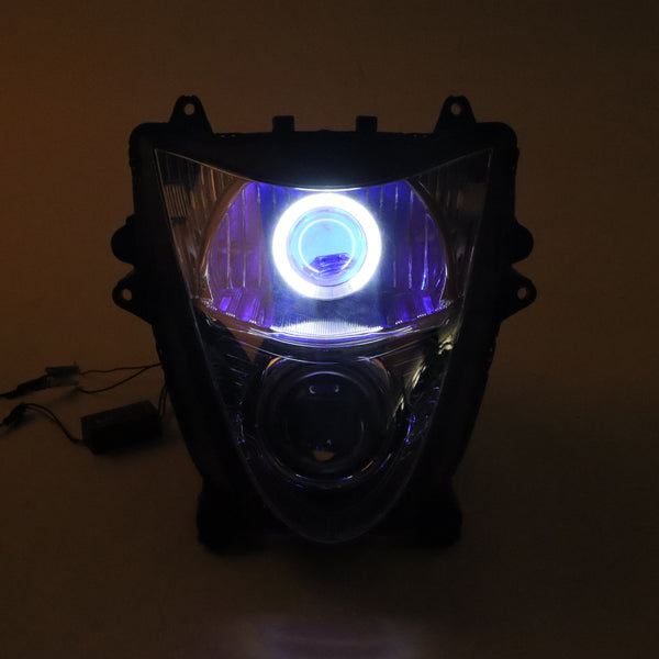 Front Motorcycle Headlight HALO Blue Demon Angel Eye for  HAYABUSA GSXR 1300 GEN2 2008-2020