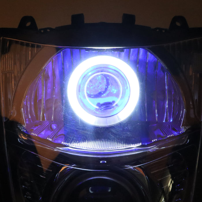 Front Motorcycle Headlight HALO Blue Demon Angel Eye for  HAYABUSA GSXR 1300 GEN2 2008-2020