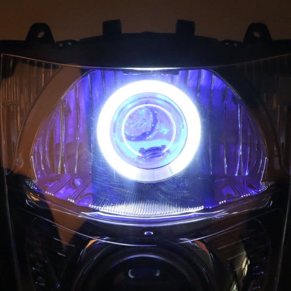 Front Motorcycle Headlight HALO Blue Demon Angel Eye for  HAYABUSA GSXR 1300 GEN2 2008-2020