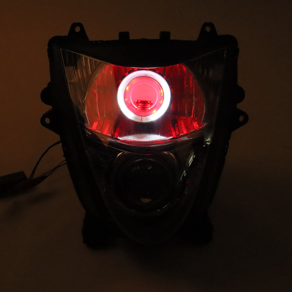 Front Motorcycle Headlight HALO Red Demon Angel Eye for  HAYABUSA GSXR 1300 GEN2 2008-2019