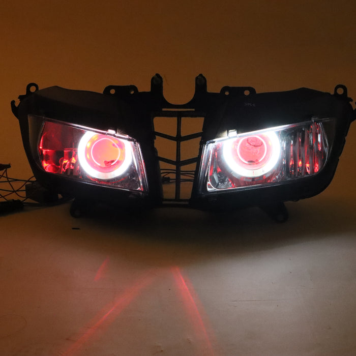 Front Motorcycle Headlight HALO Red Angel Eye Fit Honda 2013-2021 CBR600RR F5