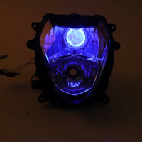 Front Motorcycle Headlight HALO Blue Angel Eye Fit  K3 2003-2004 GSXR1000