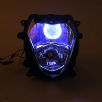 Front Motorcycle Headlight HALO Blue Angel Eye Fit  K3 2003-2004 GSXR1000