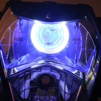 Front Motorcycle Headlight HALO Blue Angel Eye Fit  K3 2003-2004 GSXR1000