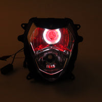 Front Motorcycle Headlight HALO Red Angel Eye Fit  K3 2003-2004 GSXR1000