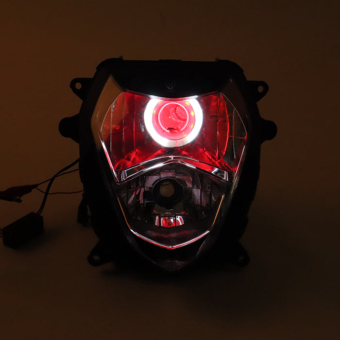 Front Motorcycle Headlight HALO Red Angel Eye Fit  K3 2003-2004 GSXR1000