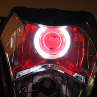 Front Motorcycle Headlight HALO Red Angel Eye Fit  K3 2003-2004 GSXR1000