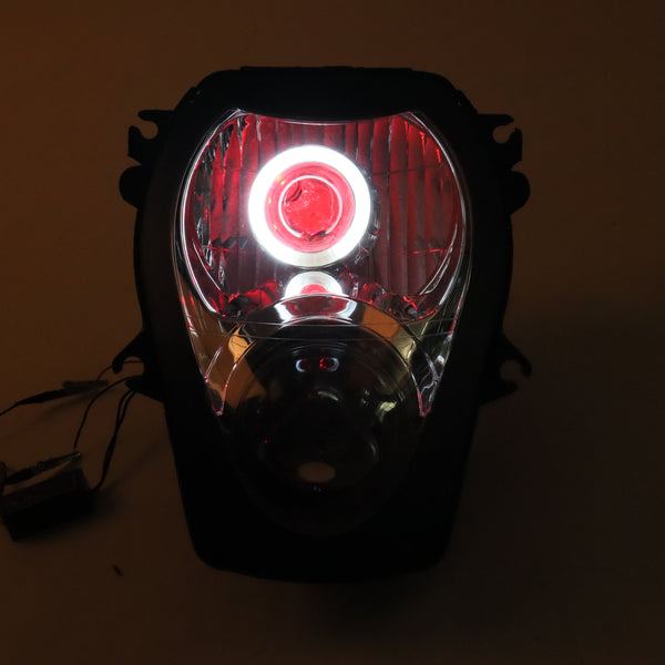 Front Motorcycle Headlight HALO Red Demon Angel Eye for  HAYABUSA GSXR 1300 GEN1 1997-2007