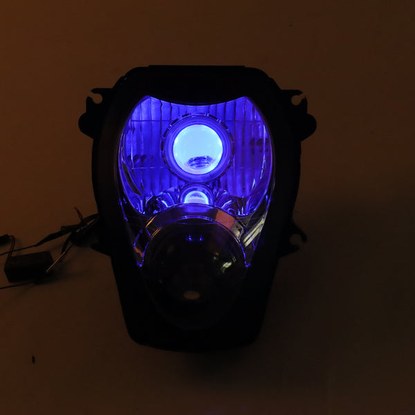 Front Motorcycle Headlight HALO Blue Demon Angel Eye for  HAYABUSA GSXR 1300 GEN1 1997-2007