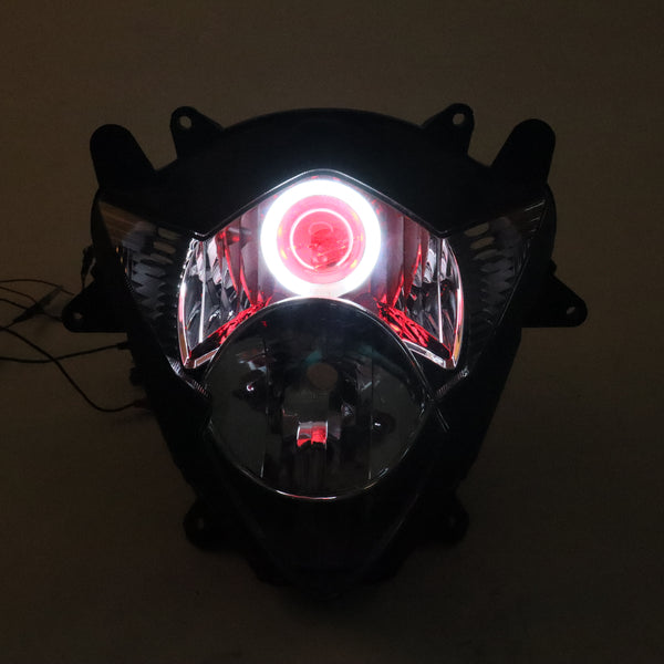 Front Motorcycle Headlight HALO Red Angel Eye Fit  2005-2006 GSXR1000