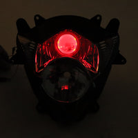 Front Motorcycle Headlight HALO Red Angel Eye Fit  2005-2006 GSXR1000