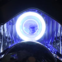Front Motorcycle Headlight HALO Blue Angel Eye Fit  2005-2006 GSXR1000