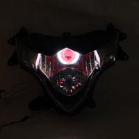 Front Motorcycle Headlight HALO Red Angel Eye Fit  2009-2016 GSXR1000 K9