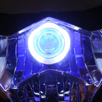 Front Motorcycle Headlight HALO Blue Angel Eye Fit  2009-2016 GSXR1000 K9