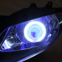 Front Motorcycle Headlight HALO Blue Angel Eye Fit Yamaha 2002-2003 YZF R1