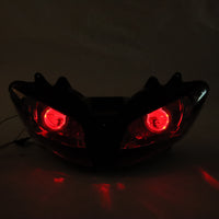 Front Motorcycle Headlight HALO Red Angel Eye Fit Yamaha 2002-2003 YZF R1