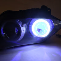 Front Motorcycle Headlight HALO Blue Angel Eye Fit Yamaha 2007-2008 YZF R1