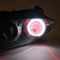Front Motorcycle Headlight HALO Red Angel Eye Fit Yamaha 2007-2008 YZF R1