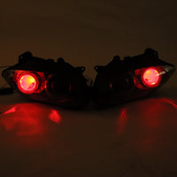 Front Motorcycle Headlight HALO Red Angel Eye Fit Yamaha 2007-2008 YZF R1