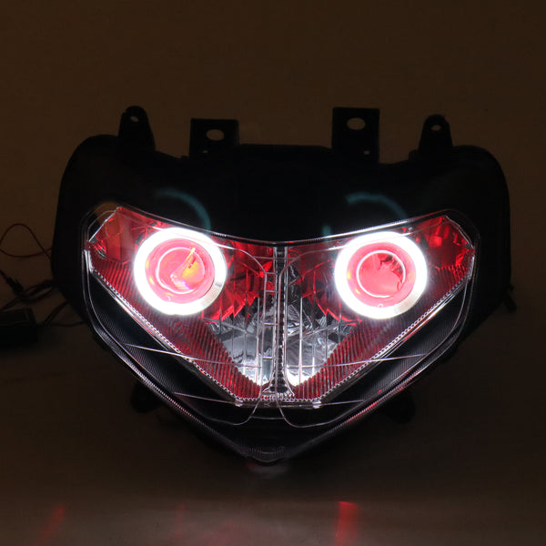 Front Motorcycle Headlight HALO Red Angel Eye Fit  2000-2003 GSXR600/750/1000 K1 K2