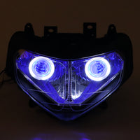 Front Motorcycle Headlight HALO white Angel Eye Fit  2000-2003 GSXR600/750/1000 K1 K2
