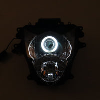 Front Motorcycle Headlight HALO Blue Angel Eye Fit  2011-2020 GSXR 600 750 K11